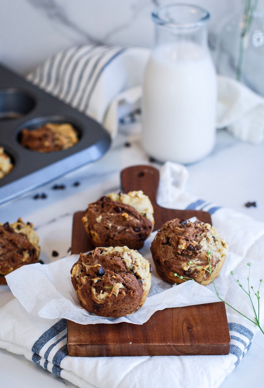 Chocolate Banana Split&nbsp;Muffins